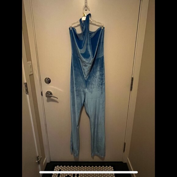 Blue Velvet Jumpsuit - Picture 1 of 1